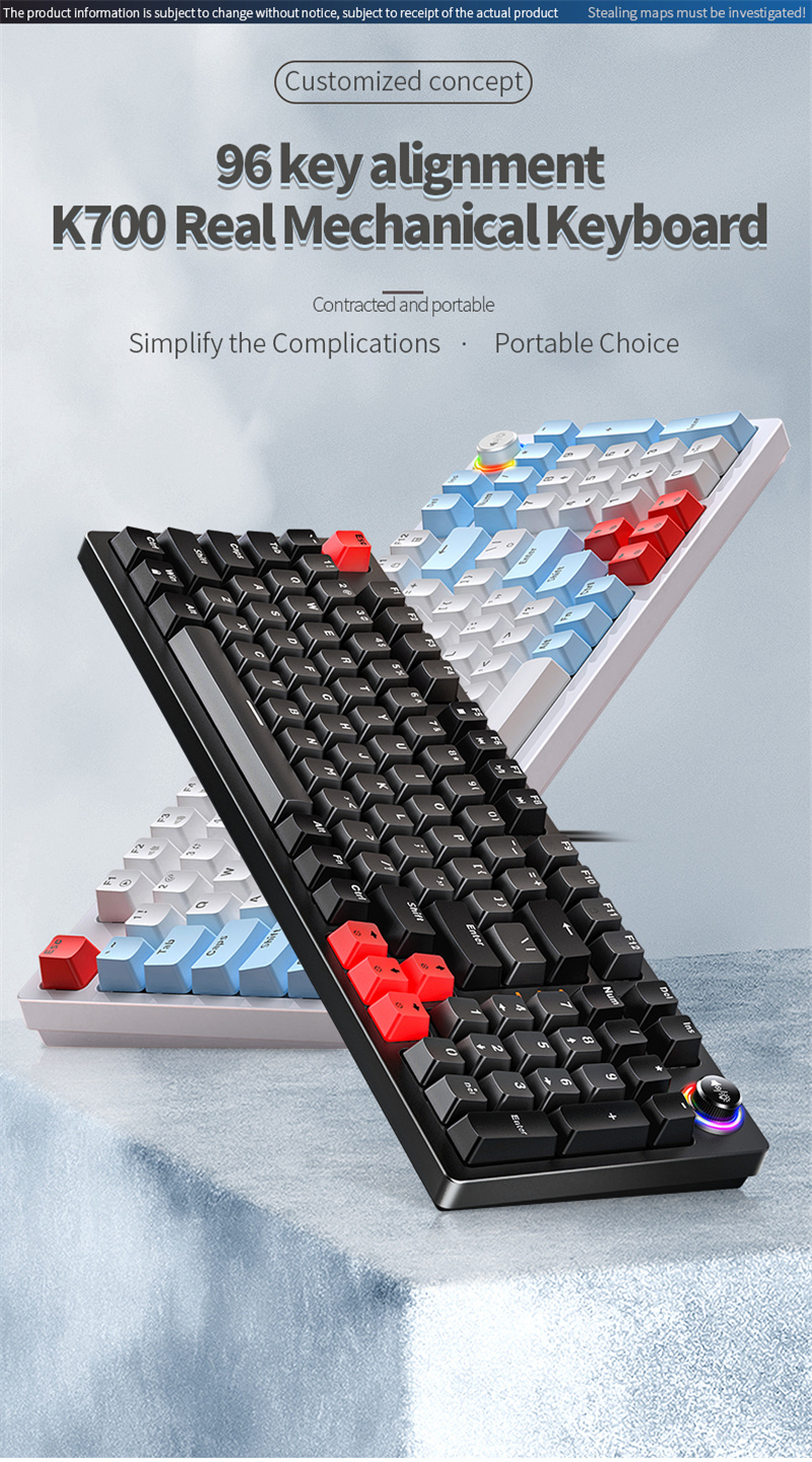 RGB Nuovo K Retroilluminato Cablato Interruttore blu Meccanico Ke Tasto personalizzato Mosaico colorato Manopola multimediale Gioco O e nob_voghion.com