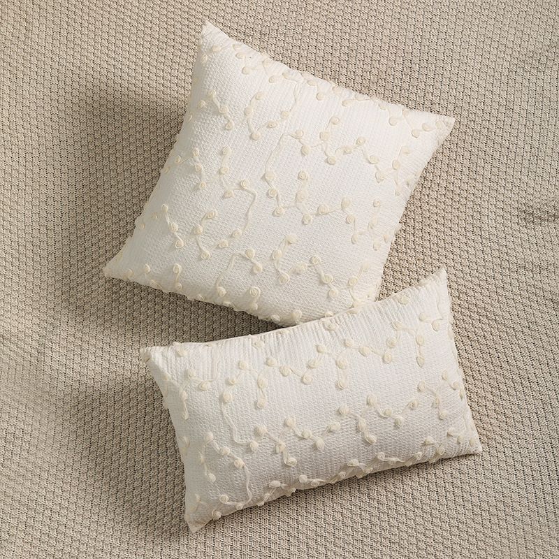 Nuovo bellissimo copricuscino per cuscino con fiore di rosa stereo in pizzo bianco per la stagione delle nozze, decorazione per la casa, copricuscino per divano_voghion.com