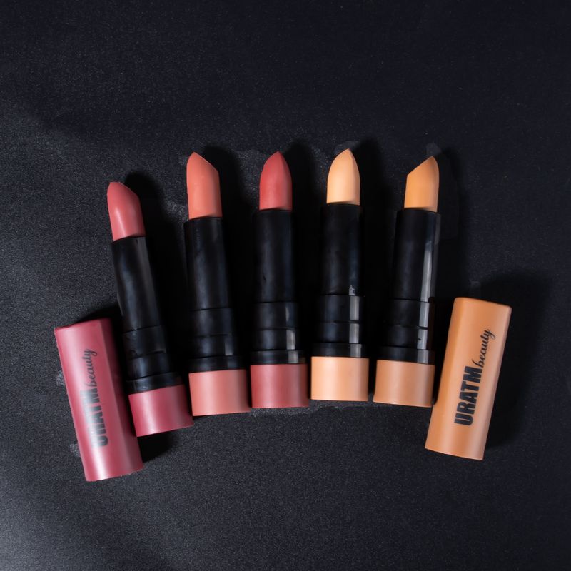 Lipstick 5 Color Matte Nude Lipstick Is Not Easy To Stain The Cup, Waterproof And Colorfast, Velvet Matte, Easy To Color_voghion.com