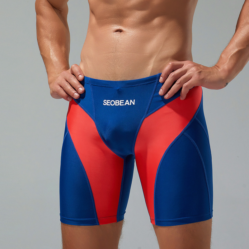 SEOBEAN Hibbing neue Mode für Männer mit niedriger Taille, lange Boxer-Badehose, heiße Frühlingshose, Herren-Badeanzug, Badehose im Großhandel_voghion.com
