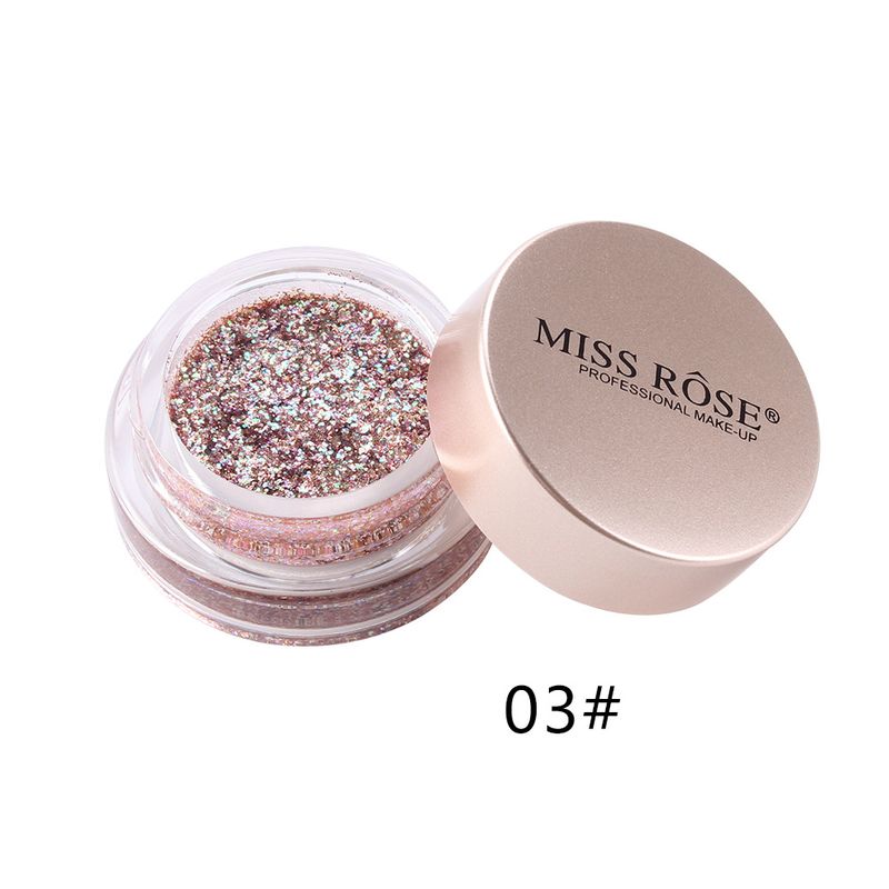 MISS ROSE Ombretto da sirena Glitter Ombretto Jincong colorato Bling Highlight Cream Illuminante viso Glitter liquido_voghion.com