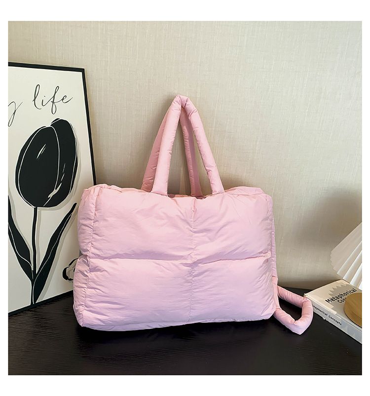 Cotton Bag Down Bag Female Large Capacity Leisure Tote Bag Ladies Commuter Shoulder Bag_voghion.com