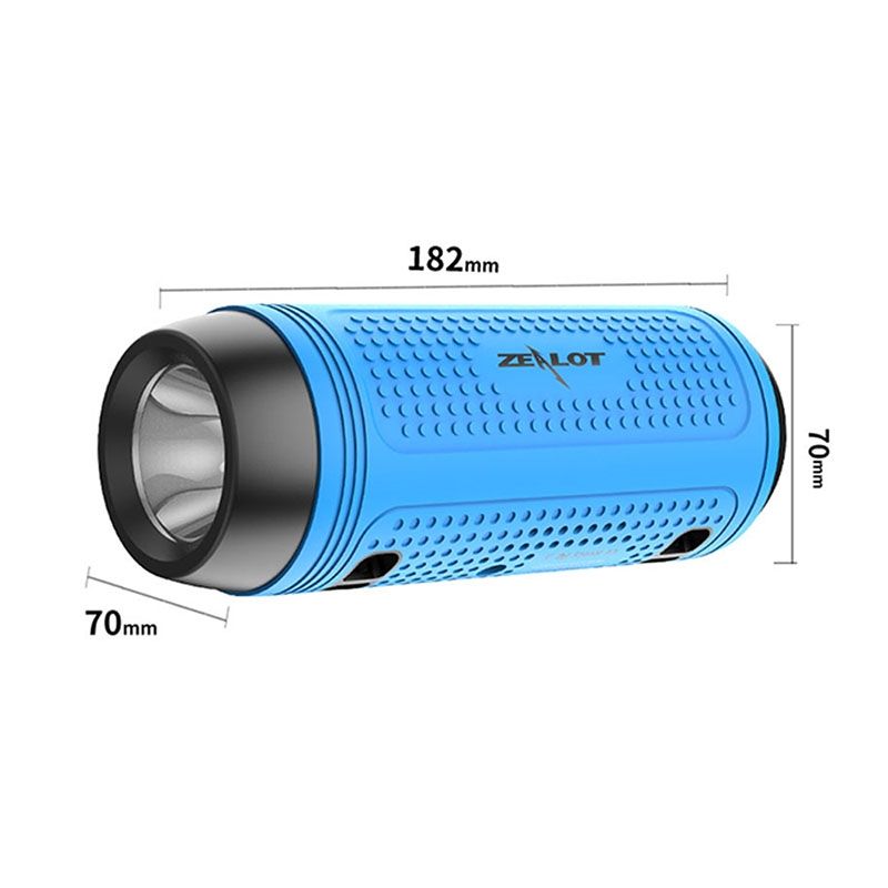 A1 Multifunctional Bass Wireless Bluetooth Speaker, Built-in Microphone, Support Bluetooth Call & AUX & TF Card & LED Lights (Blue)_voghion.com