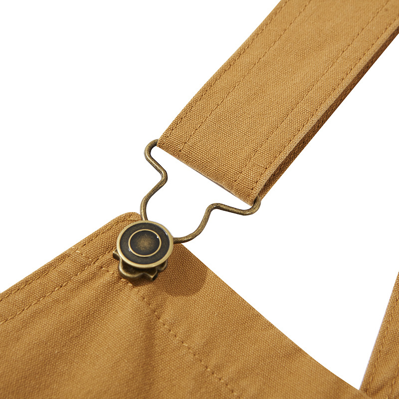 Men's overalls, suspenders, worker's pants May khaki jumpsuit_voghion.com