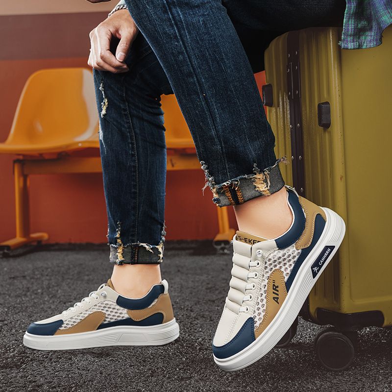 Casual Sports Board Schuhe Sommer Neue Low Top Atmungsaktive Mode Koreanische Version Flache Unterseite Jugend Persönlichkeit Trend_voghion.com