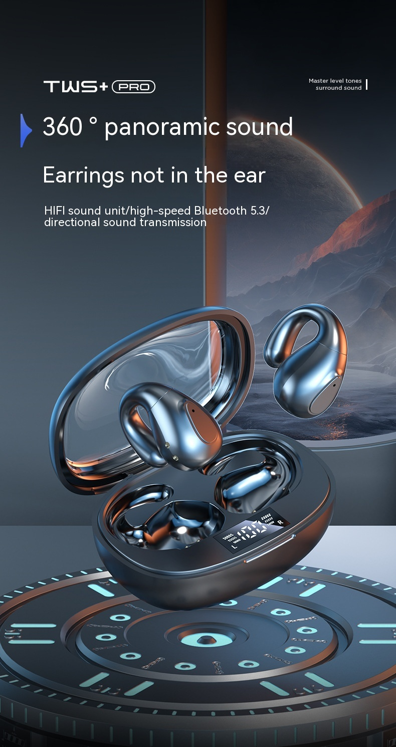Nuevo M32 True Wireless Clipping Bluetooth 5,3 conducción ósea dos oídos sin reconocimiento uso de auriculares de largo alcance_voghion.com