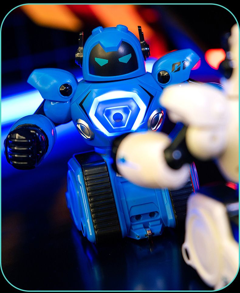 Boxningsrobot för 2 spelare - Interaktiv smart RC-stridsleksak för barn med fjärrkontroll_voghion.com