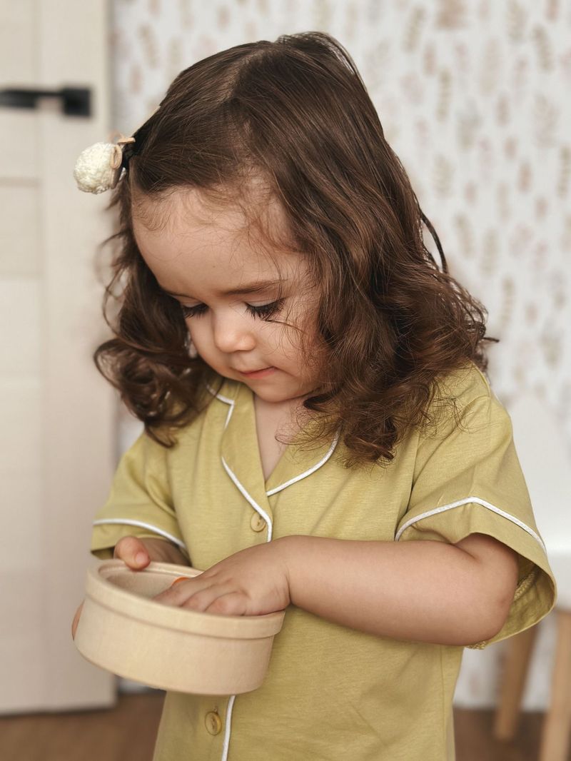 2024 Abbigliamento per bambini danesi per la casa Tuta casual per genitori e figli Tuta estiva con aria condizionata Pigiama in cotone per bambini_voghion.com