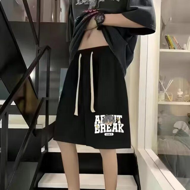 2024 Zomer Sport Shorts, Heren Veelzijdige Casual Koppels Losse Kwart Micro Elastische Strandbroek, Trendy_voghion.com