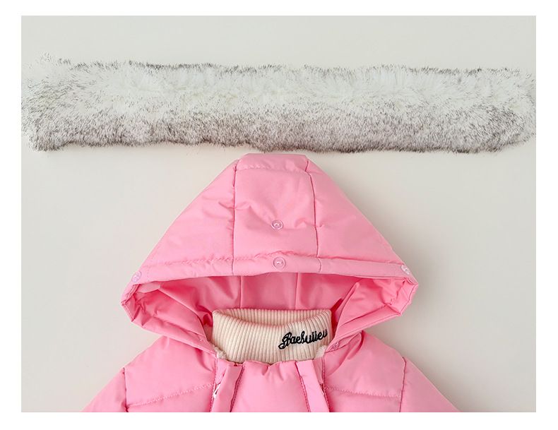 Baby Winter Puffer Jumpsuit – Warmer einteiliger Schneeanzug mit Kapuze (0–4 Jahre, Schwarz/Rosa/Rot/Grau)_voghion.com