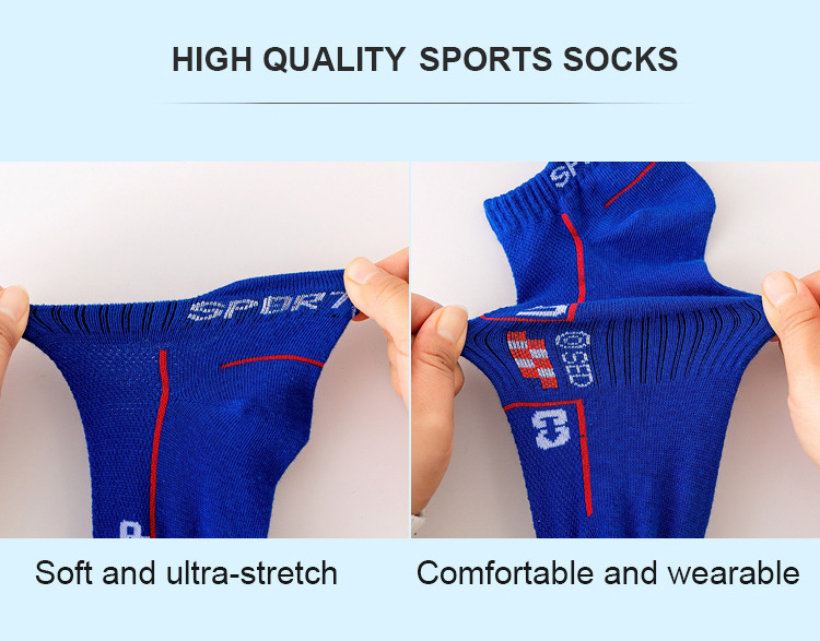 Socks, summer thin running sports socks, mesh for sweat absorption and breathability, men's low cut short socks_voghion.com