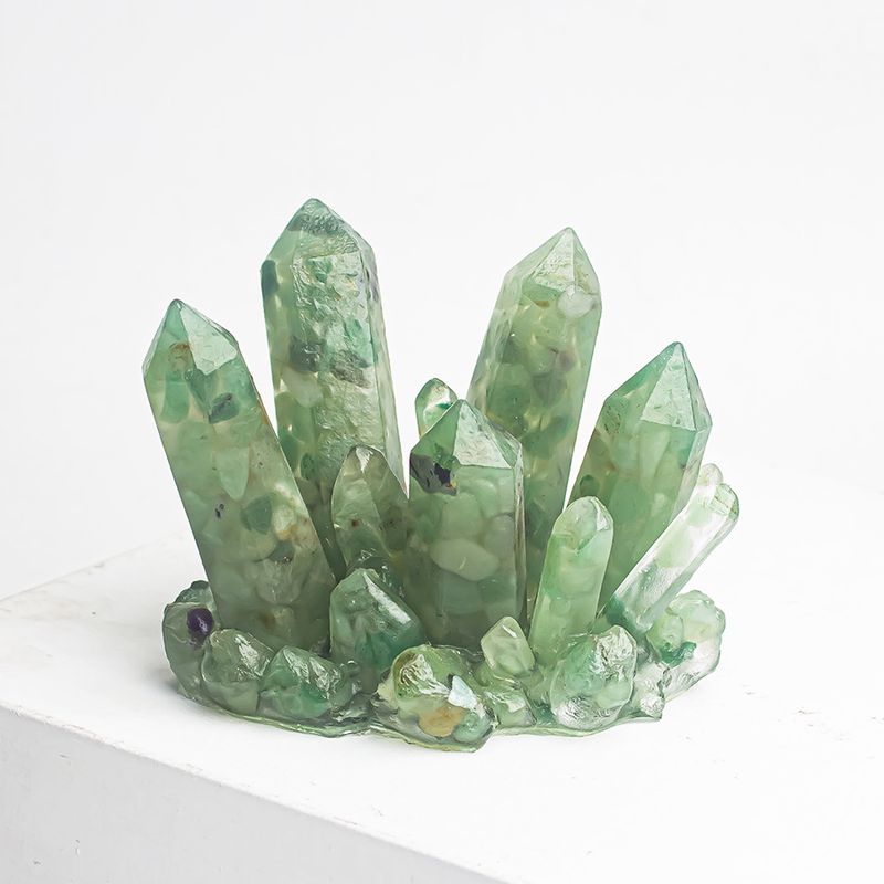 Natural Resin Gravel Crystal Cluster Home Desktop Ornament Craft_voghion.com