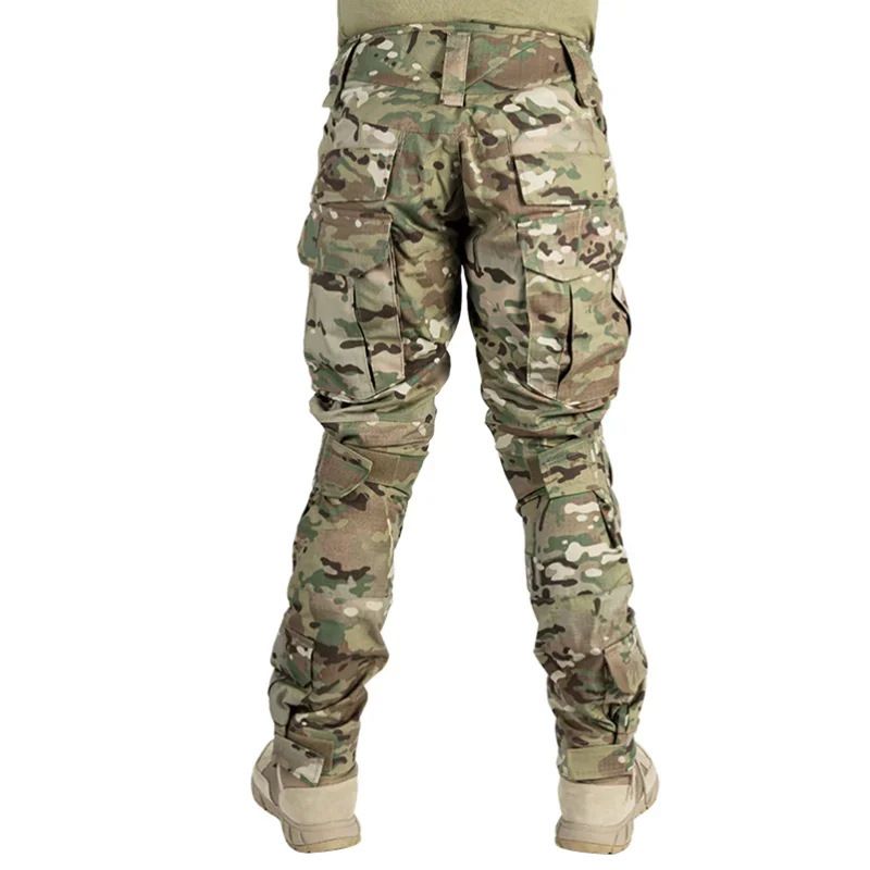 Pantalones tácticos de carga para hombre con rodilleras - Pantalones de trabajo de camuflaje militar para senderismo, acampada y entrenamiento (varios colores y tallas)_voghion.com