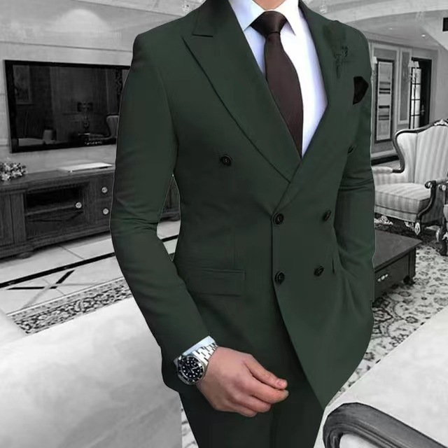 Costume d'affaires et de loisirs de mariage, ensemble de costume de banquet de mariage en deux pièces pour marié et garçon d'honneur, homme_voghion.com