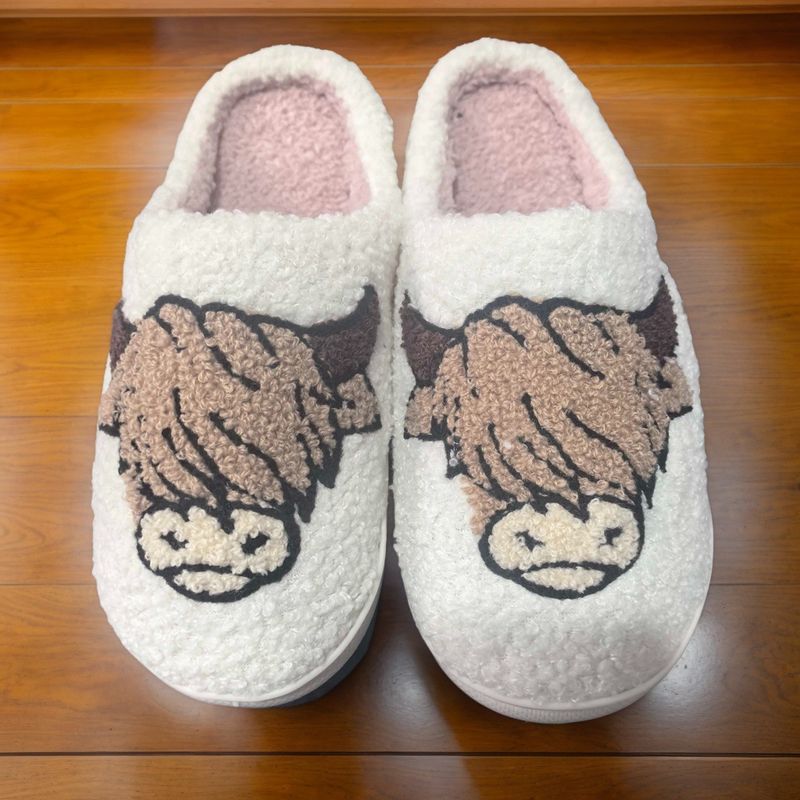Cixi Pantofole da interno in cotone per donna, con motivo a cartoni animati, coppia di corgi, calde e antiscivolo, per uomo_voghion.com