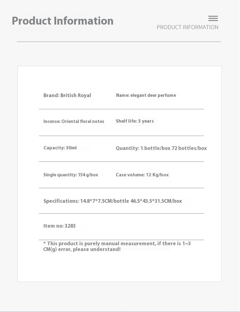 Fuchs Elch Royal Beast Head Lady Dauerhafter Duft Vier Tier Tiere Beliebte Parfüm_voghion.com