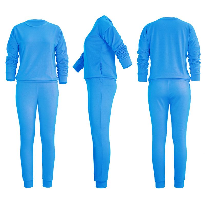 Set da donna casual in due pezzi a maniche lunghe tinta unita multicolore da strada_voghion.com