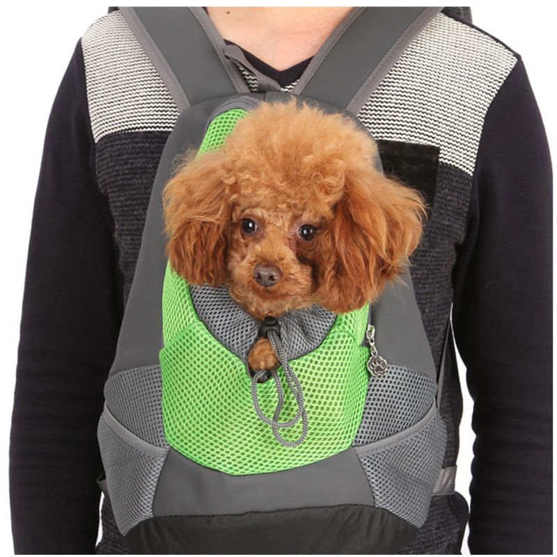 Pet Supplies Portable Outdoor Breathable Mesh Chest Small Dog Backpack Cat Carrier_voghion.com