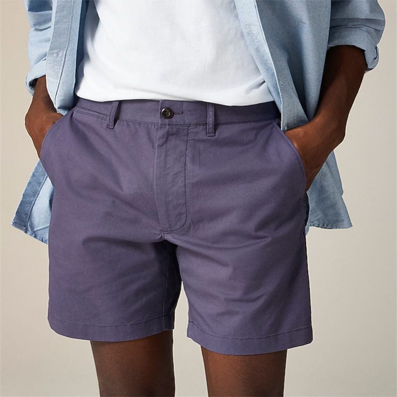 Short d'été ample et décontracté pour homme, couleur unie, avec poches inclinées, taille moyenne_voghion.com