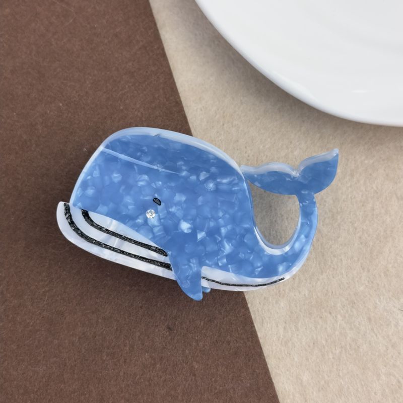 Neue Haifischgriff-Alternative Persönlichkeit Acetat Schwarz-Weiß-Blauwal-Haarnadel Niedliche Textur Haifisch-Clip Pferdeschwanz-Clip Weiblich_voghion.com