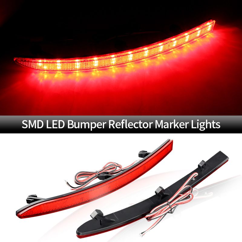 2 STÜCKE Für VW Tiguan 2007 2008 2010 2011 2012 2013 2014 2015 2016 LED Auto Rücklicht Stoßstange Reflektor Objektiv Bremsleuchte_voghion.com