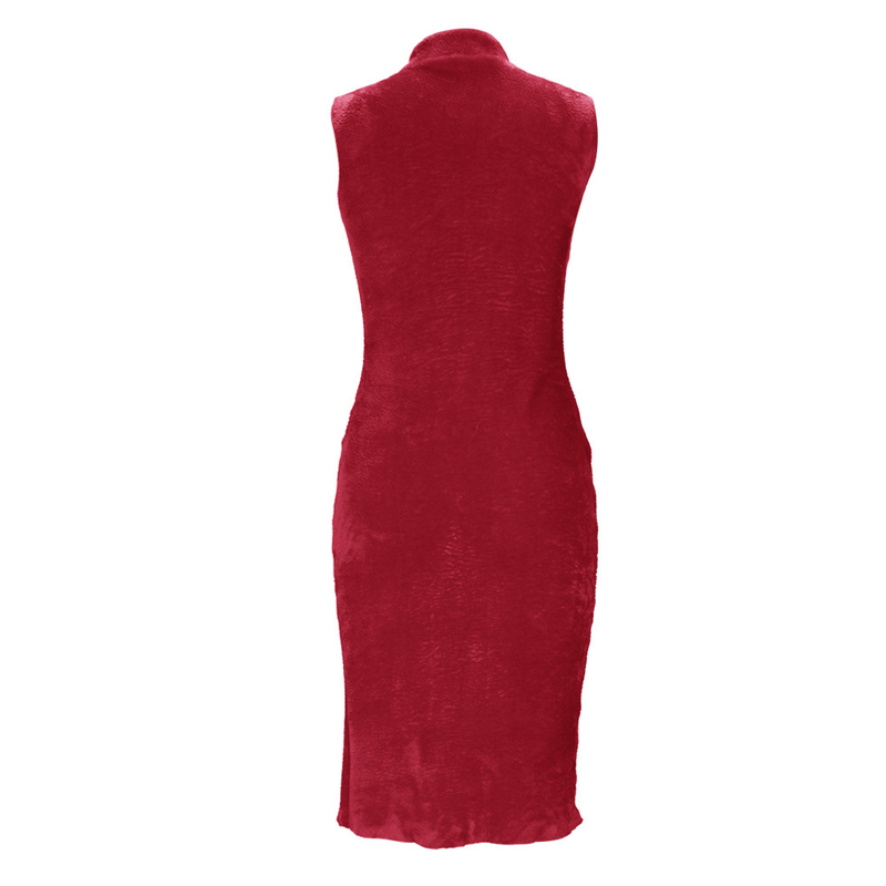 Women's clothing temperament dress and coat two-piece fashion loose long cardigan velvet suit_voghion.com