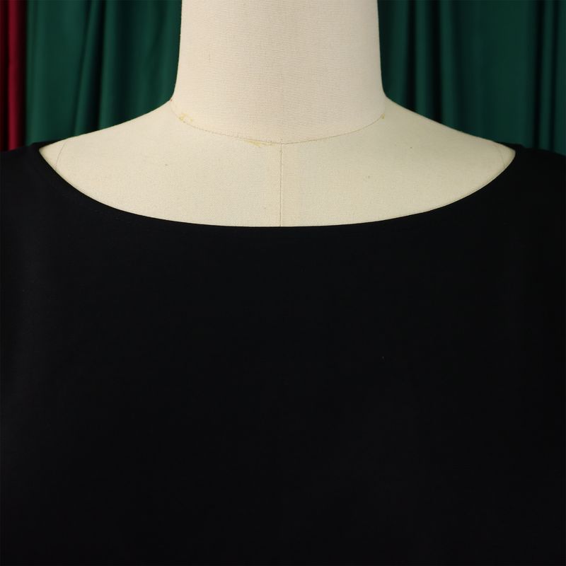 Roupas femininas moda verão feminina gola redonda cor sólida cintura alta tamanho grande perna larga macacão_voghion.com