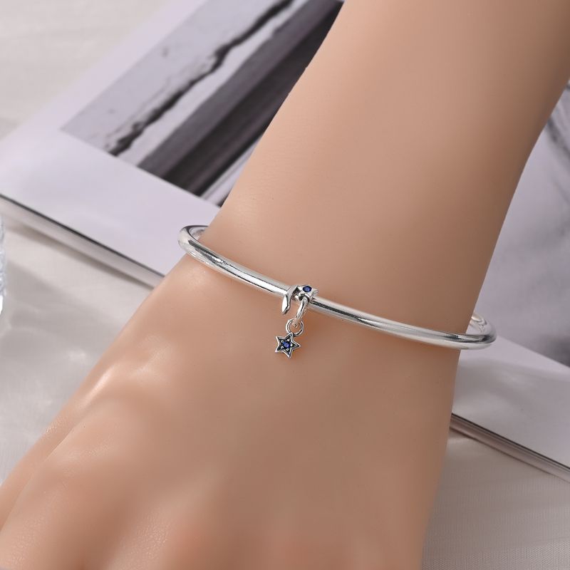 Shooting Star Bead Charm, Genuine Sterling Silver Beads Charm_voghion.com