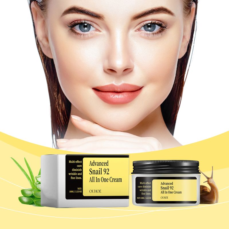 OUHOE Snail Care Cream kasvojen kosteuttava kosteuttava korjaava ihonhoitovoide_voghion.com