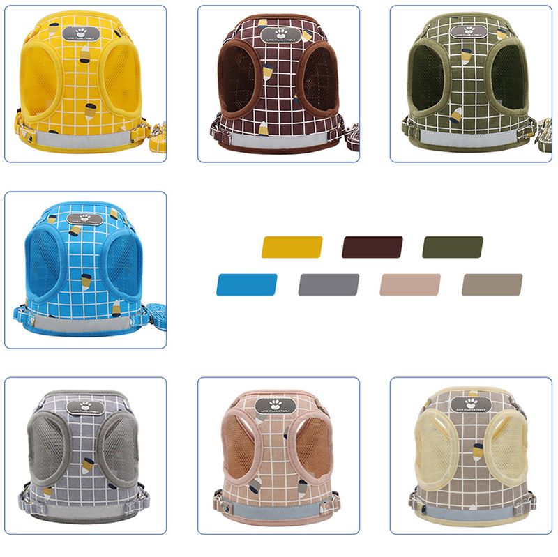 CDDMPET Adjustable Breathable Mesh Vest For Dogs, Leash And Harness Set By PawParty Store_voghion.com
