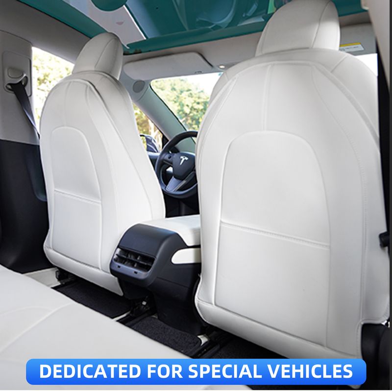 For Tesla 3 Model Y Seat Back Protector Backseat Kick Mats For Kids Extra Organizer Pocket_voghion.com