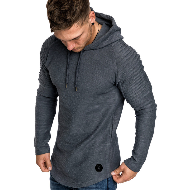 Fashiion Men's Pullover Hoodies Fleece Casual Long Sleeve Hooded Solid Color Sweatshirts with Pockets_voghion.com
