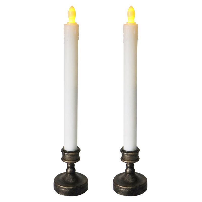 THIKIN Flammenlose LED-Kerzen mit Fernbedienung – Dekorative Lichter mit langem Stab für Hochzeit, Kirche, Weihnachten, Heimdekoration_voghion.com