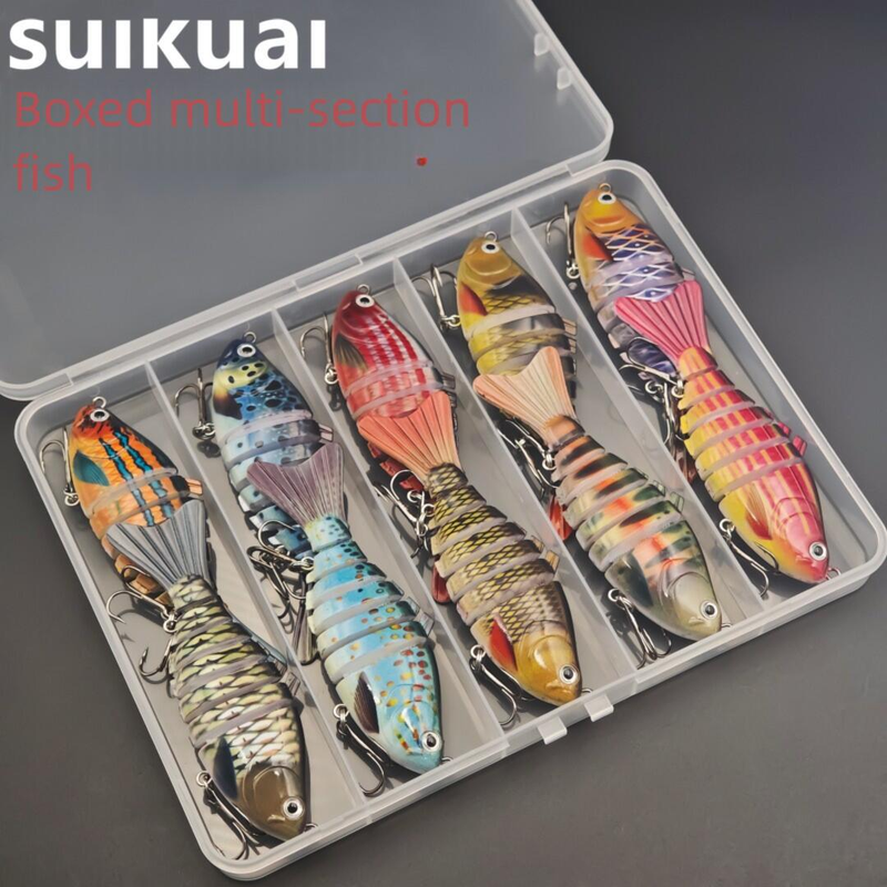 Gear Lure Bait Sinking Multi-Section Fish Set Long Casting Minnow Fishing Box Supplies_voghion.com