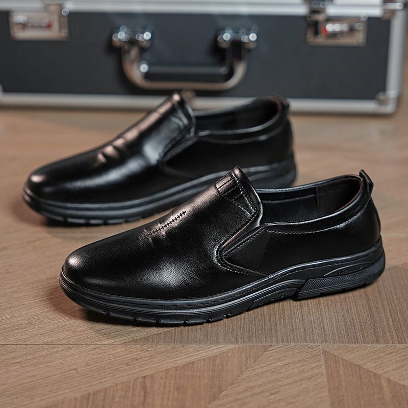 Nuove scarpe da guida antiscivolo basse da uomo, formali, casual e da lavoro, in pelle con colla a freddo_voghion.com
