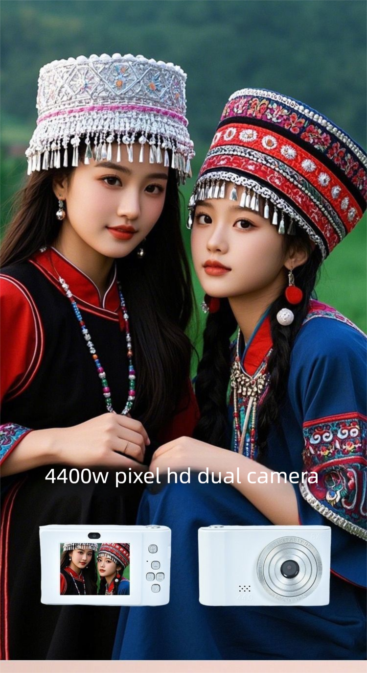 Internet Celebrity Style Selfie CCD Dual Entry-Level Cute High-Value Portable Travel Camera For Girls_voghion.com