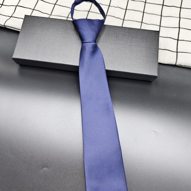 Cravatta da lavoro blu navy senza nodo con cerniera per uomo, 8 cm, da donna, per matrimoni formali, esibizioni corali_voghion.com