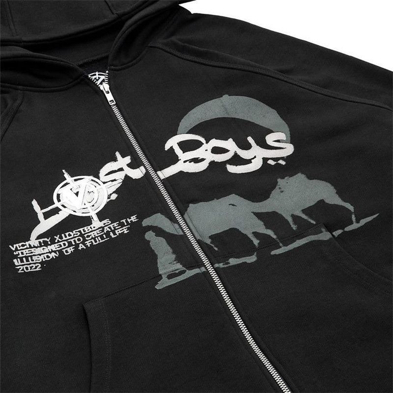 Sudadera de hip-hop para hombre, estilo punk americano, estilo gótico, de manga larga, con cremallera, estilo Harajuku Y2K_voghion.com