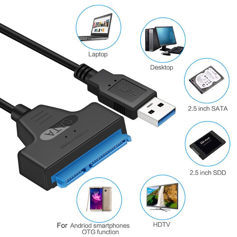 Xinweiqing 22 broches vers USB3.0 2,5 pouces disque dur HDD SSD adaptateur câble convertisseur SATA_voghion.com