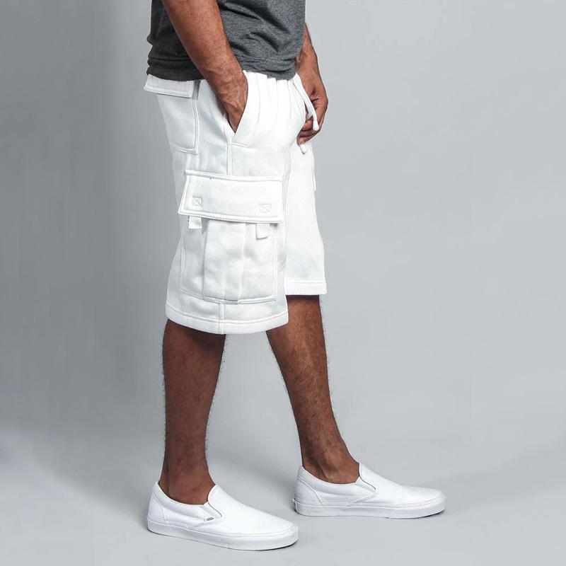 2023 Sommer Neue Fünf-Punkte-Herren-Casual Multi-Pocket Loose Straight Cargo Shorts_voghion.com