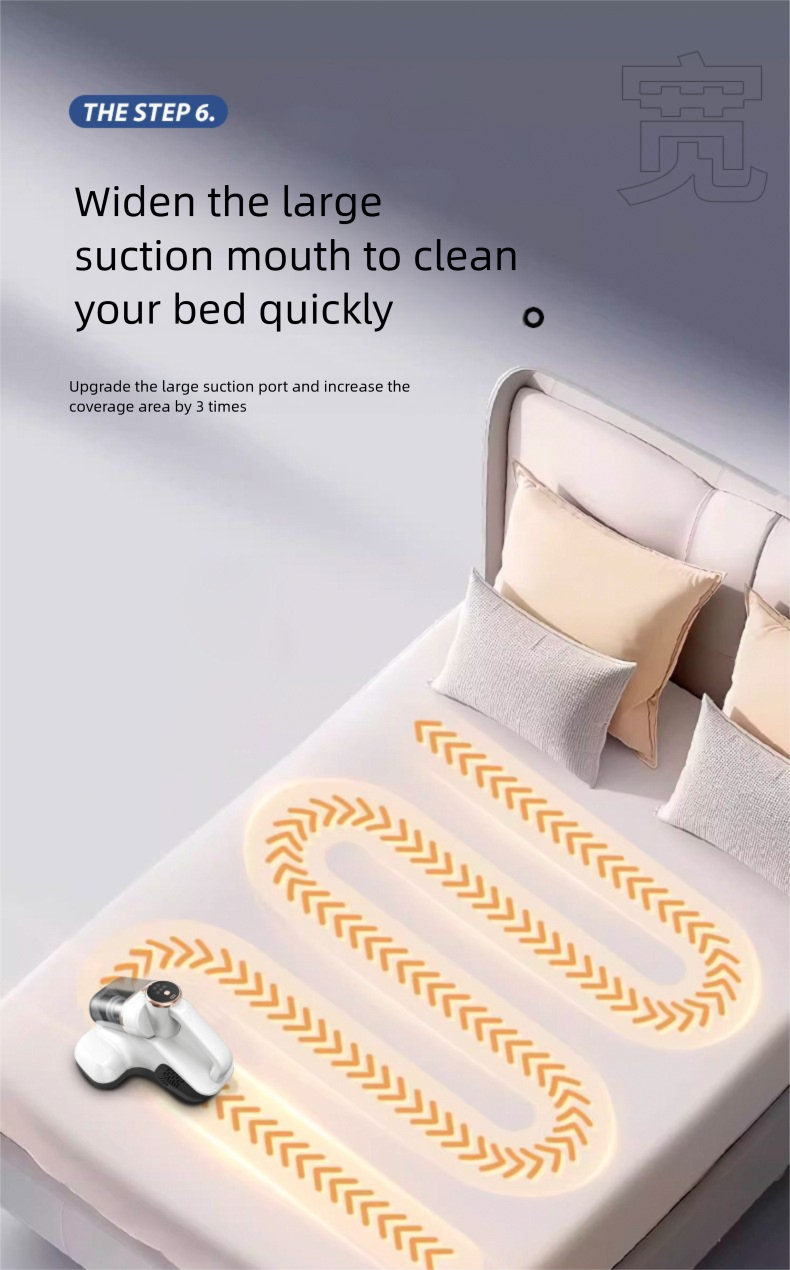 Aspirapolvere UV a doppia tazza - Rimozione portatile degli acari dal letto con sterilizzazione_voghion.com
