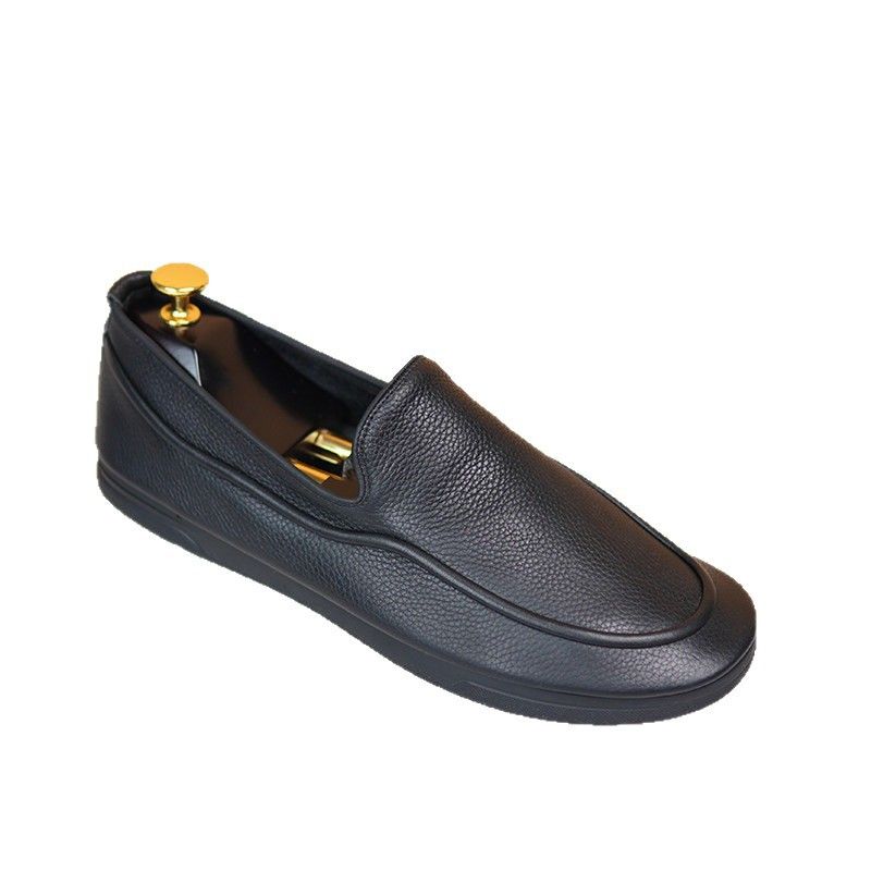 2025 Summer New Casual Versatile Slip-On Soft Sole Loafers British Style Business Men's Shoes_voghion.com