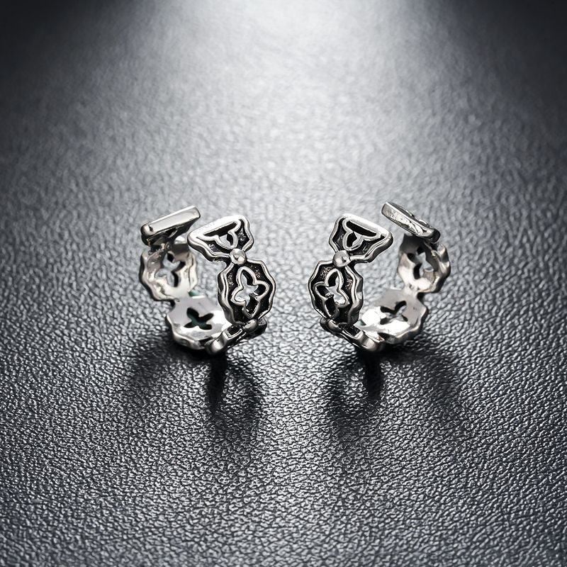 Orecchini a clip a forma di croce cava per uomo, eleganti e alla moda, orecchini a clip per donna senza piercing, orecchini di alta qualità_voghion.com