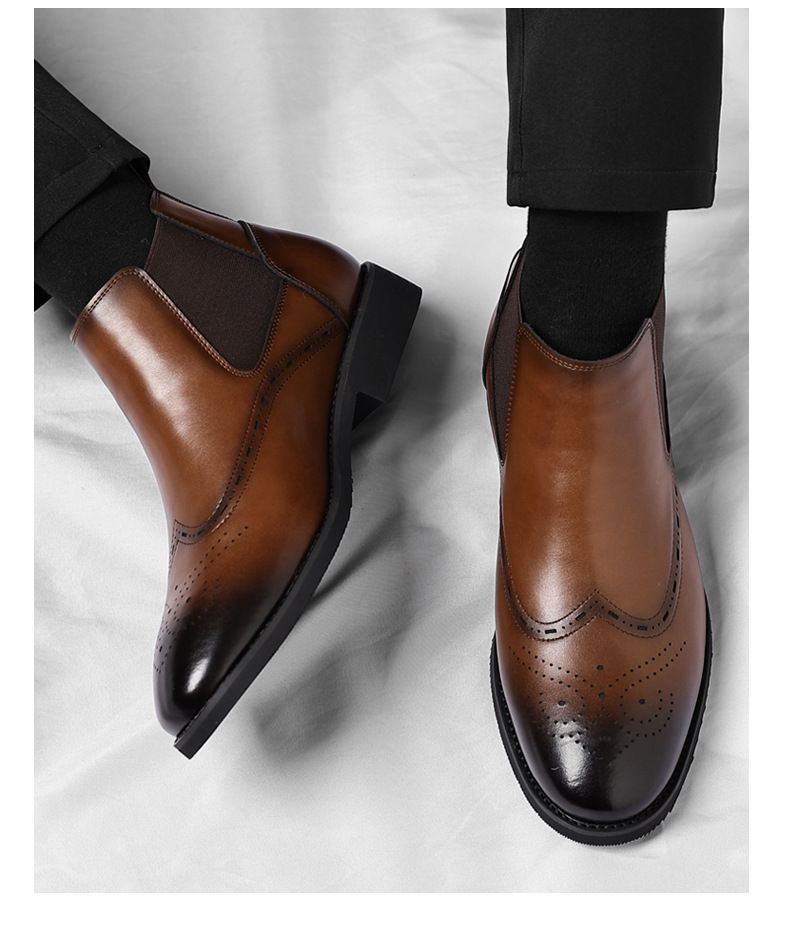 England Short Boots Padded Cloth Martin Large Size Men's Boots_voghion.com