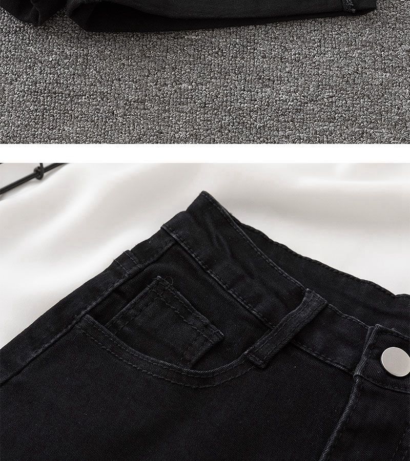 Vêtements pour femmes, couleur claire, all-match, taille haute, short en jean délavé pour femmes, jambe large, pantalon chaud coupe A, tendance, été_voghion.com