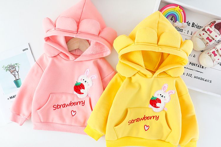Ropa para niñas, otoño-invierno 2021, nuevo estilo, sudadera con forro polar para niña, conjunto de dos piezas_voghion.com