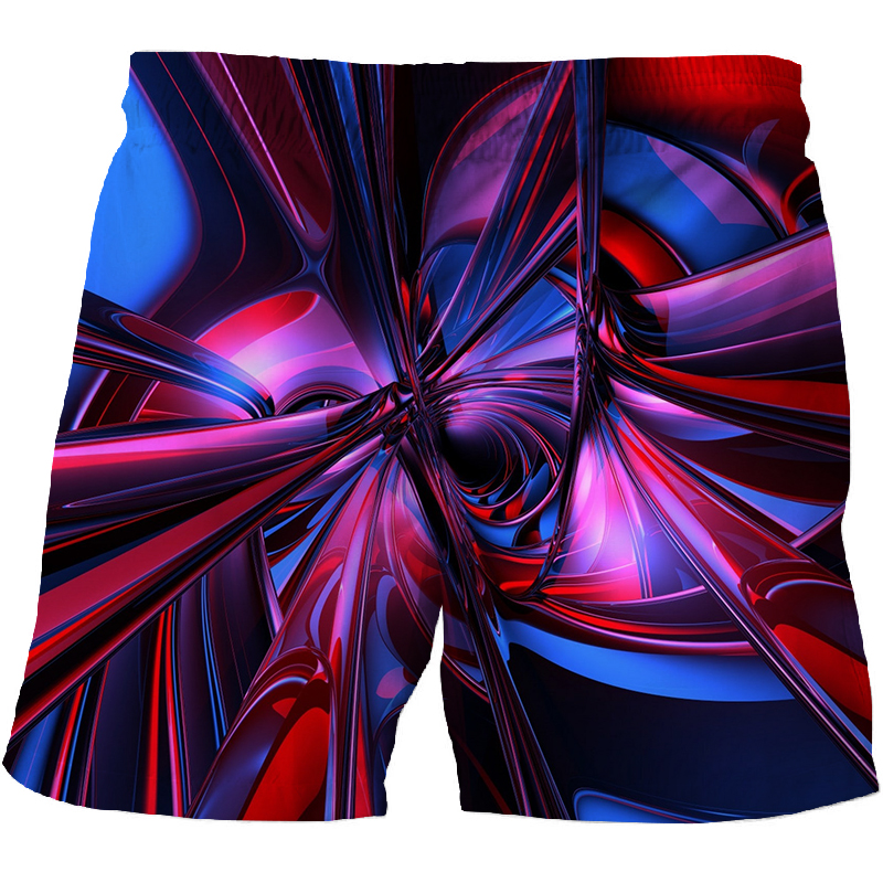 3D-gedruckte Strandshorts für Herren, schnell trocknende Fitness-Shorts, Shorts mit lustiger 3D-Straßendruckmode 2023_voghion.com