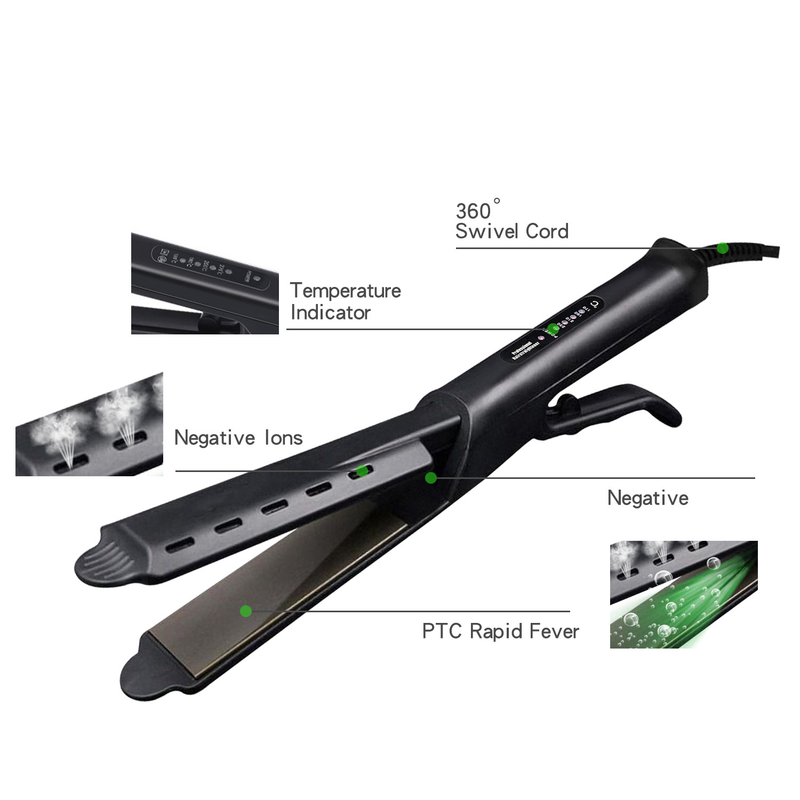 Neue gerade Schiene Dampf Mais Clip Spray Haarglätter Haar Curler Gerade Lockenstab Dual-Use_voghion.com