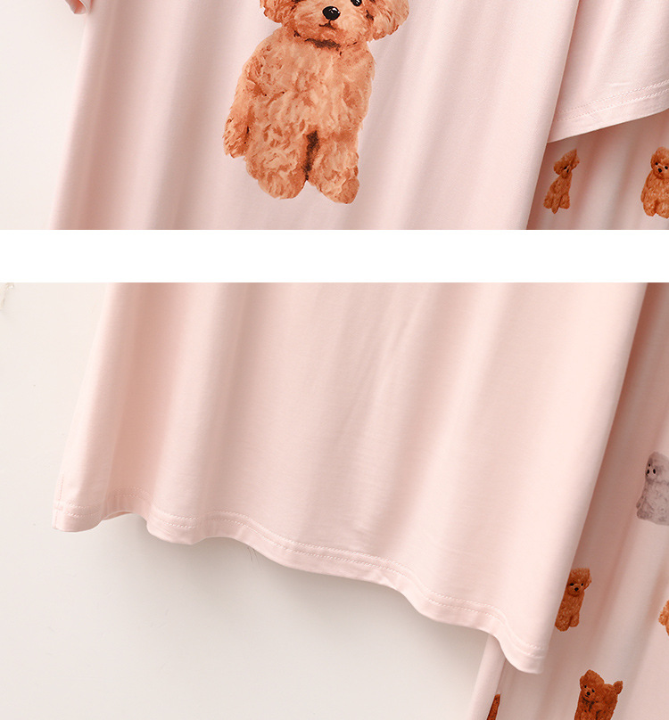 Pyjamas pour femmes, pyjama à manches courtes, pantalon fin, ample, mignon, ensemble de vêtements de maison_voghion.com