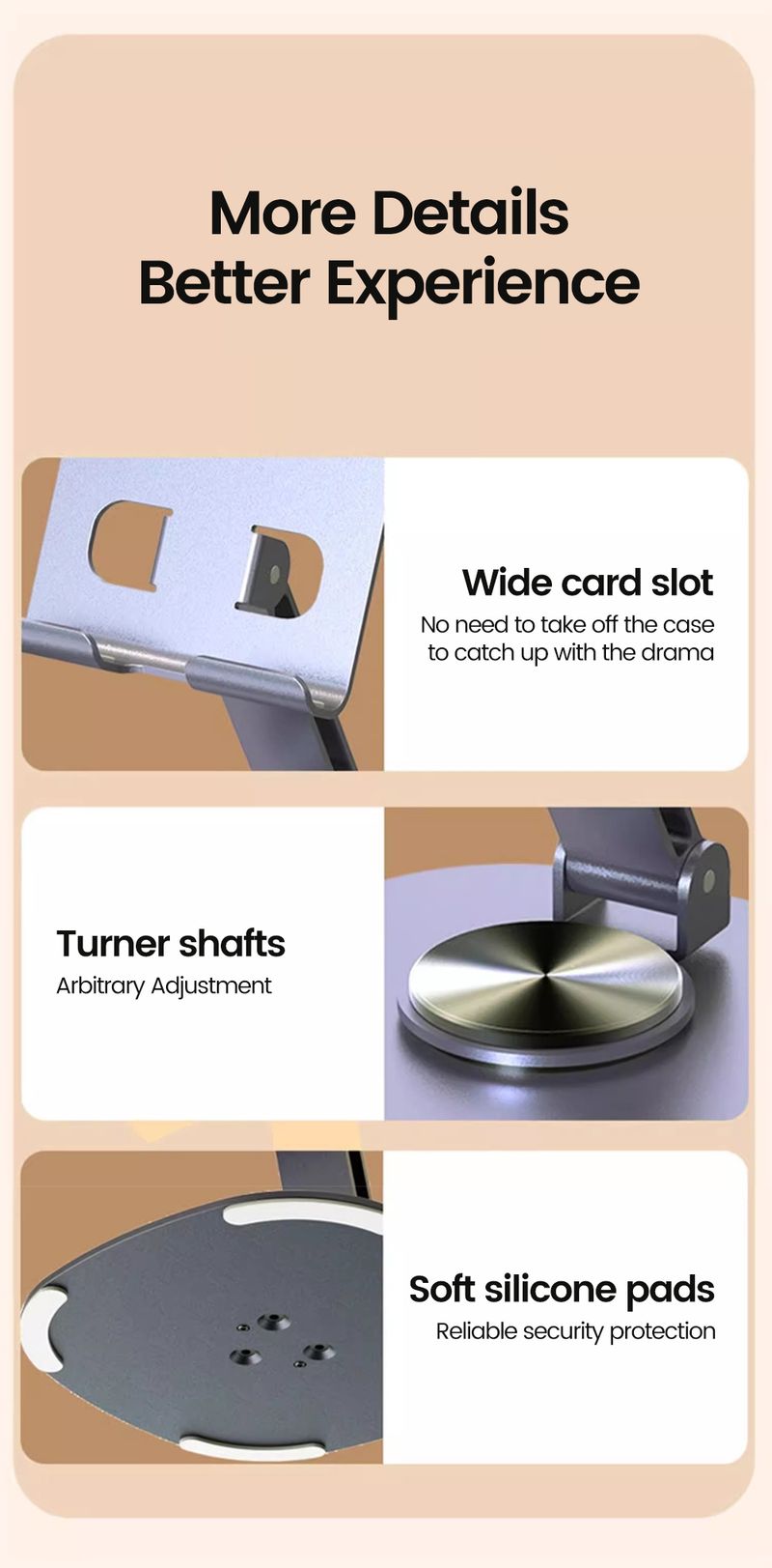 Olaf Rotating Table Cell Phone Holder Support Desktop Stand For IPad Samsung IPhone 15 14 13 Mobile Mount_voghion.com